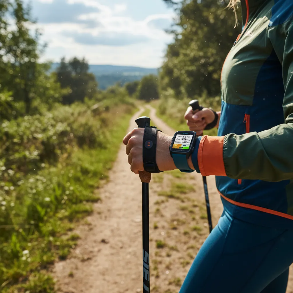 nordic walking fitness tracking GPS heart rate data metrics